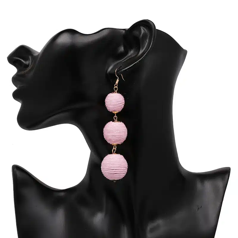 Statement Earrings Ball Pendant Pom Pom Long Drop Earrings for Women Fashion Party Earring Jewelry Wholesale 38