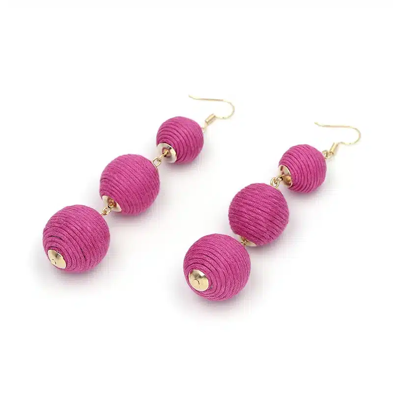 Statement Earrings Ball Pendant Pom Pom Long Drop Earrings for Women Fashion Party Earring Jewelry Wholesale 40