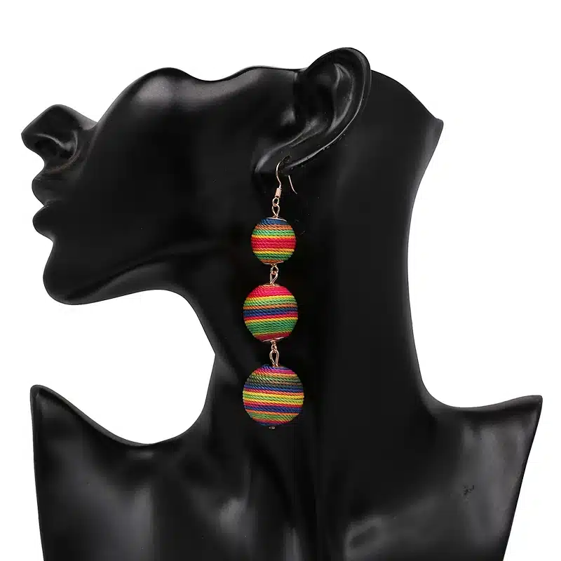 Statement Earrings Ball Pendant Pom Pom Long Drop Earrings for Women Fashion Party Earring Jewelry Wholesale 46