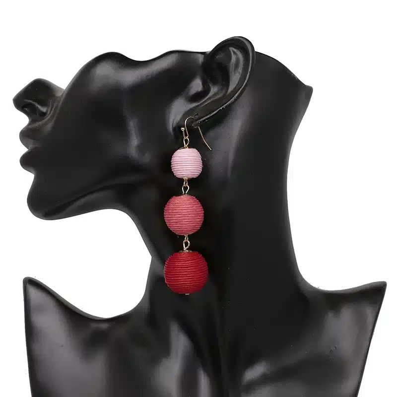 Statement Earrings Ball Pendant Pom Pom Long Drop Earrings for Women Fashion Party Earring Jewelry Wholesale 62