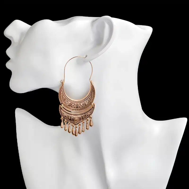 QIHE JEWELRY Ancient Silver Gold Color Tibetan Earring Boho Dangle Charm Statement Silver Color Gypsy Jewelry brincos 16