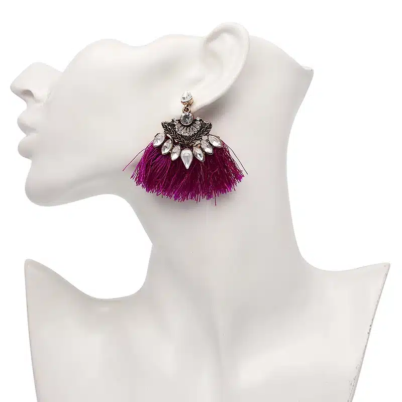 Exaggerate Women Ethnic Vintage Drop Earrings Long Fringe Earrings Boho Statement Jewelry Tassel Earrings pendientes flecos 20