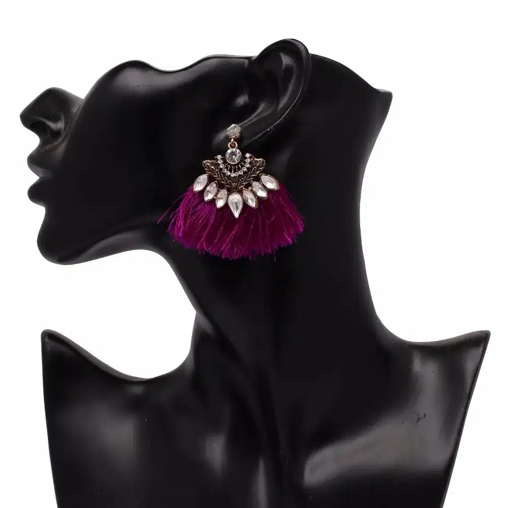 Exaggerate Women Ethnic Vintage Drop Earrings Long Fringe Earrings Boho Statement Jewelry Tassel Earrings pendientes flecos 21
