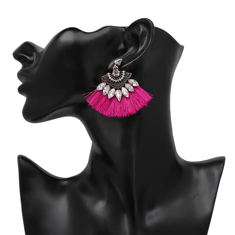 Exaggerate Women Ethnic Vintage Drop Earrings Long Fringe Earrings Boho Statement Jewelry Tassel Earrings pendientes flecos 24