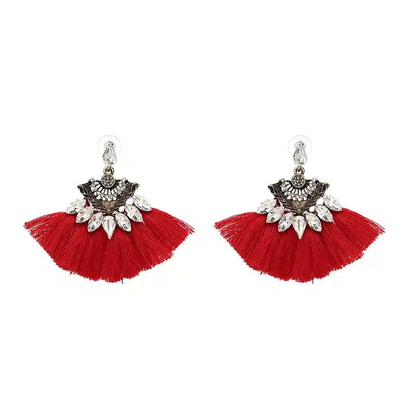 Exaggerate Women Ethnic Vintage Drop Earrings Long Fringe Earrings Boho Statement Jewelry Tassel Earrings pendientes flecos 34