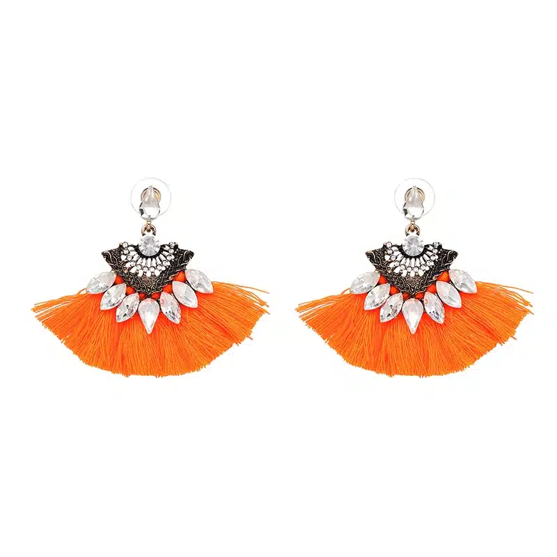 Exaggerate Women Ethnic Vintage Drop Earrings Long Fringe Earrings Boho Statement Jewelry Tassel Earrings pendientes flecos 39