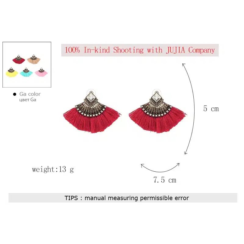 Exaggerate Women Ethnic Vintage Drop Earrings Long Fringe Earrings Boho Statement Jewelry Tassel Earrings pendientes flecos 40