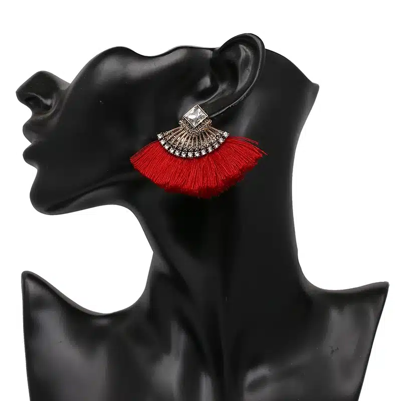 Exaggerate Women Ethnic Vintage Drop Earrings Long Fringe Earrings Boho Statement Jewelry Tassel Earrings pendientes flecos 45