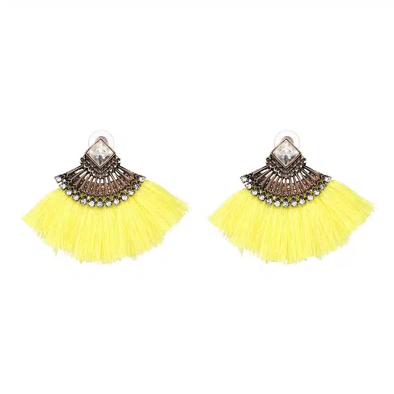 Exaggerate Women Ethnic Vintage Drop Earrings Long Fringe Earrings Boho Statement Jewelry Tassel Earrings pendientes flecos 48