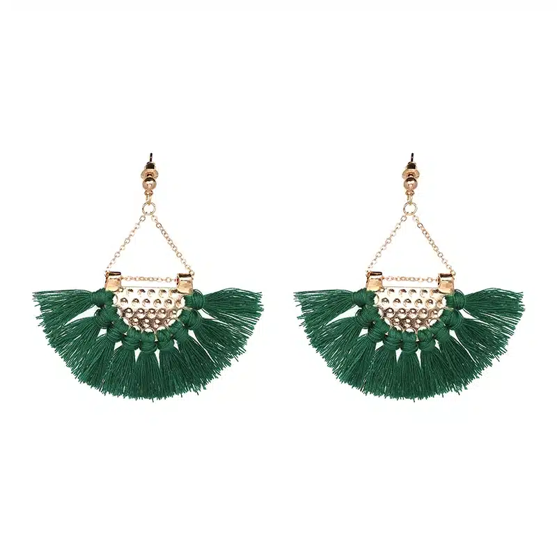 JURAN 13 Colors 2017 New Fashion Fringing Earrings Statement Jewelry Tassel Long Earring For Women Wedding Dangle Drop Earrings 15