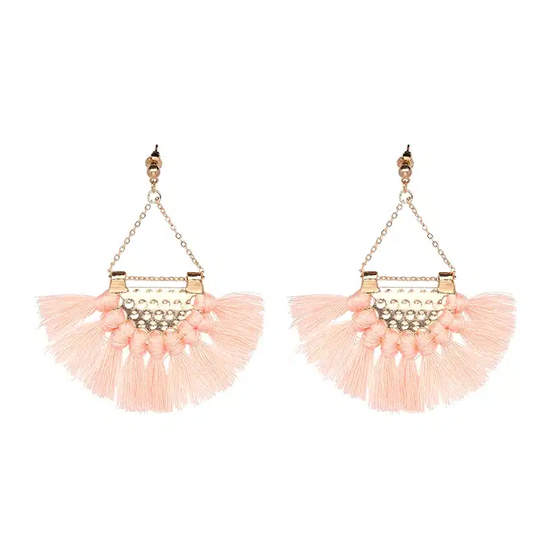 JURAN 13 Colors 2017 New Fashion Fringing Earrings Statement Jewelry Tassel Long Earring For Women Wedding Dangle Drop Earrings 16