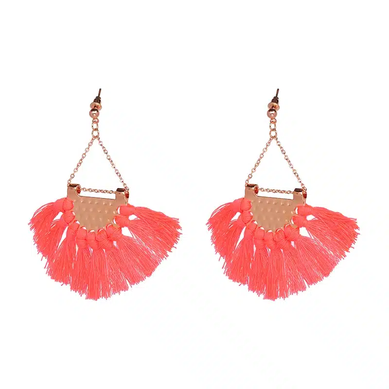 JURAN 13 Colors 2017 New Fashion Fringing Earrings Statement Jewelry Tassel Long Earring For Women Wedding Dangle Drop Earrings 17