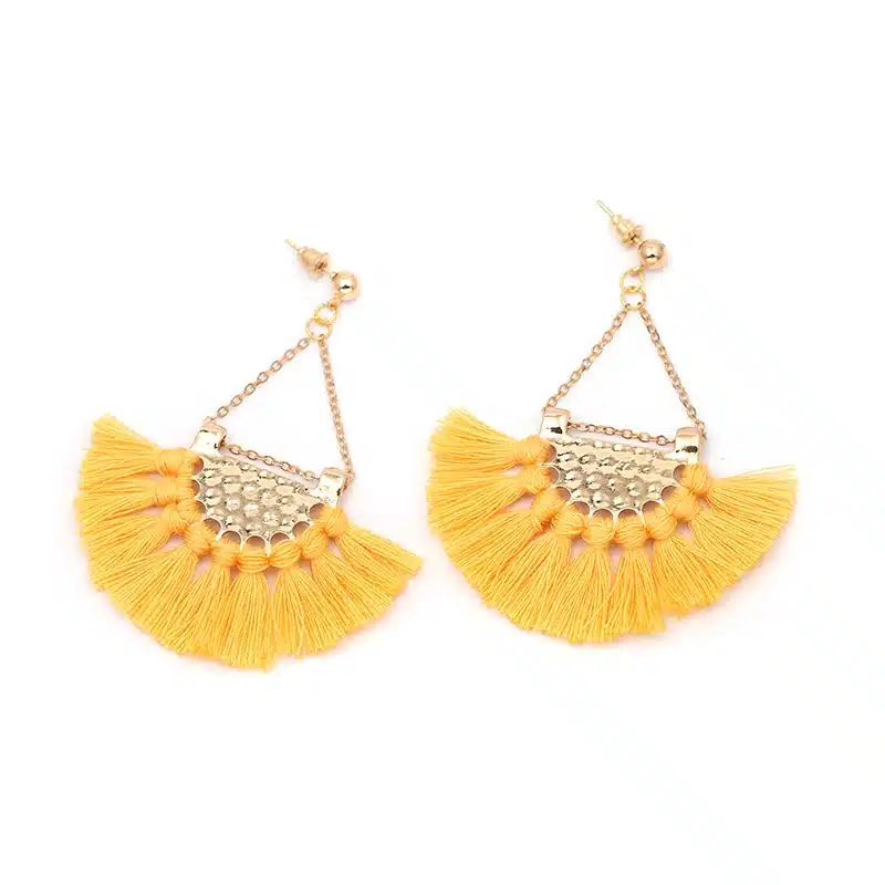 JURAN 13 Colors 2017 New Fashion Fringing Earrings Statement Jewelry Tassel Long Earring For Women Wedding Dangle Drop Earrings 21