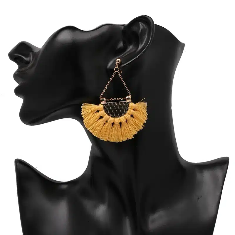 JURAN 13 Colors 2017 New Fashion Fringing Earrings Statement Jewelry Tassel Long Earring For Women Wedding Dangle Drop Earrings 22