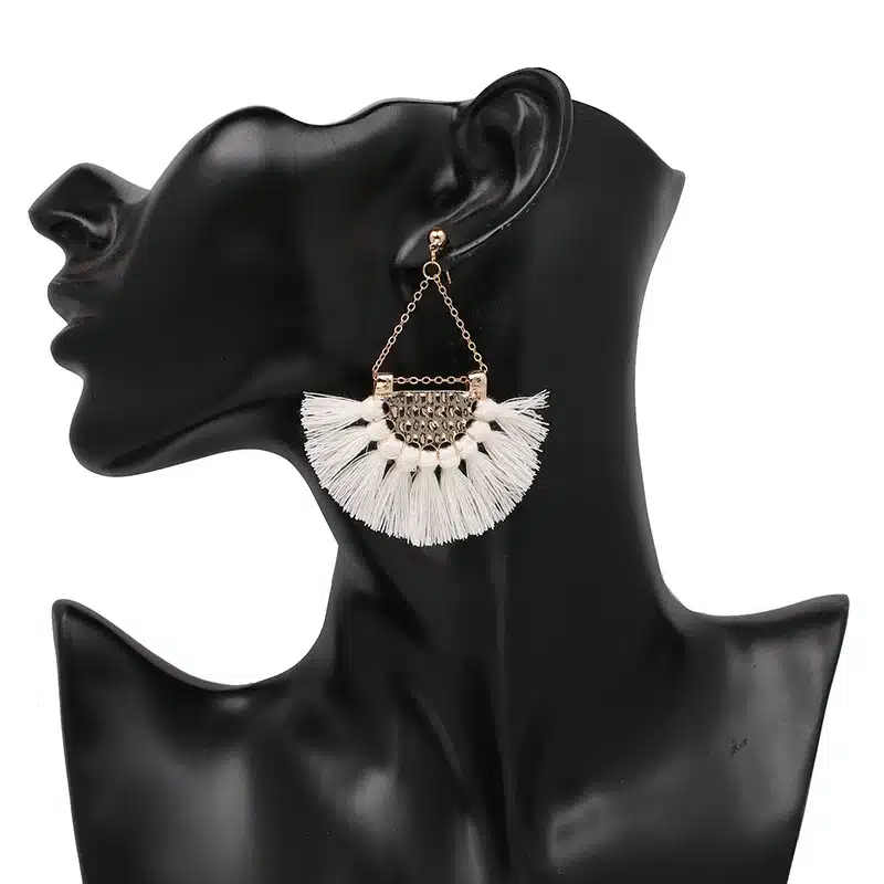 JURAN 13 Colors 2017 New Fashion Fringing Earrings Statement Jewelry Tassel Long Earring For Women Wedding Dangle Drop Earrings 24