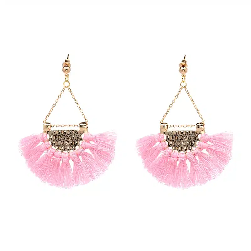 JURAN 13 Colors 2017 New Fashion Fringing Earrings Statement Jewelry Tassel Long Earring For Women Wedding Dangle Drop Earrings 25