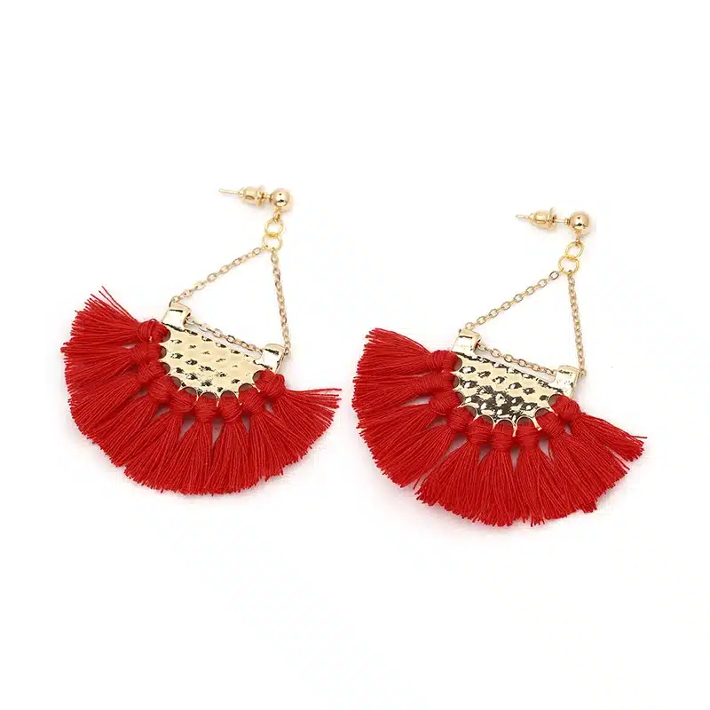 JURAN 13 Colors 2017 New Fashion Fringing Earrings Statement Jewelry Tassel Long Earring For Women Wedding Dangle Drop Earrings 30