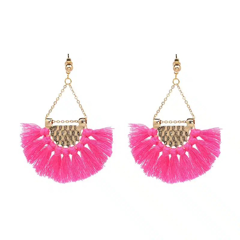 JURAN 13 Colors 2017 New Fashion Fringing Earrings Statement Jewelry Tassel Long Earring For Women Wedding Dangle Drop Earrings 32
