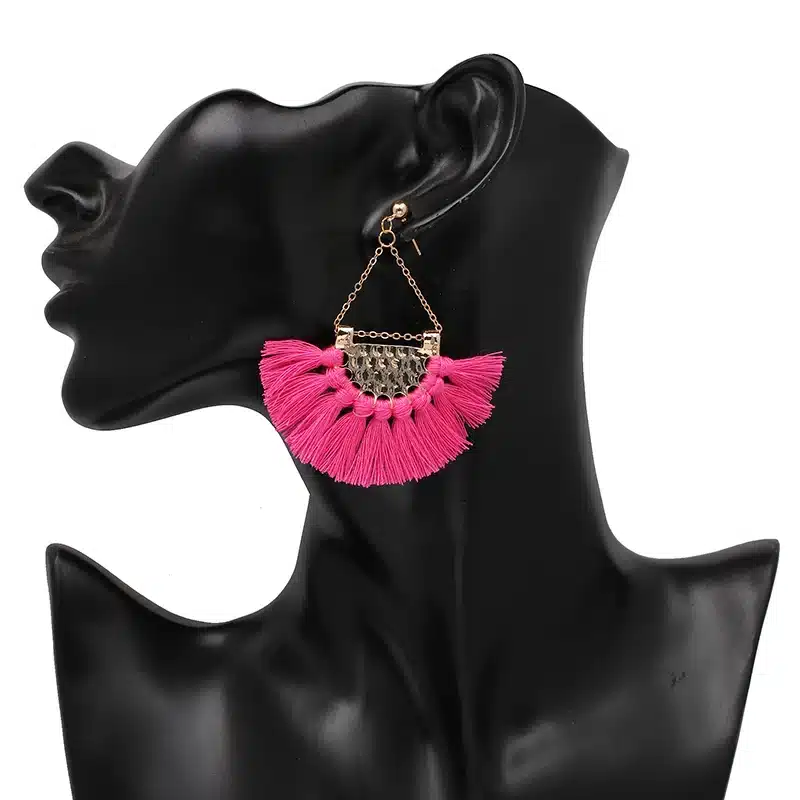JURAN 13 Colors 2017 New Fashion Fringing Earrings Statement Jewelry Tassel Long Earring For Women Wedding Dangle Drop Earrings 34