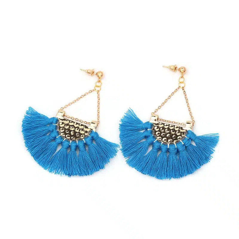 JURAN 13 Colors 2017 New Fashion Fringing Earrings Statement Jewelry Tassel Long Earring For Women Wedding Dangle Drop Earrings 35