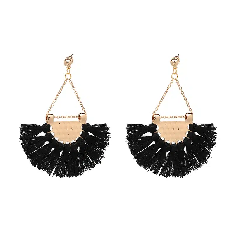 JURAN 13 Colors 2017 New Fashion Fringing Earrings Statement Jewelry Tassel Long Earring For Women Wedding Dangle Drop Earrings 37