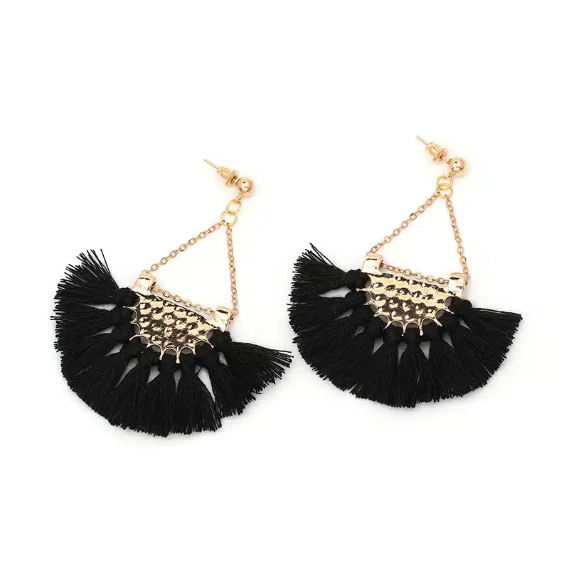 JURAN 13 Colors 2017 New Fashion Fringing Earrings Statement Jewelry Tassel Long Earring For Women Wedding Dangle Drop Earrings 38