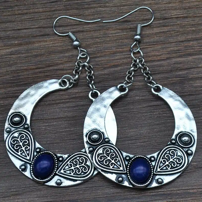 LOVBEAFAS 2018 Fashion Boho Big Drop Earrings For Women Jewelry Brinco Carved Vintage Tibetan Silver Bohemian Long Earrings 10
