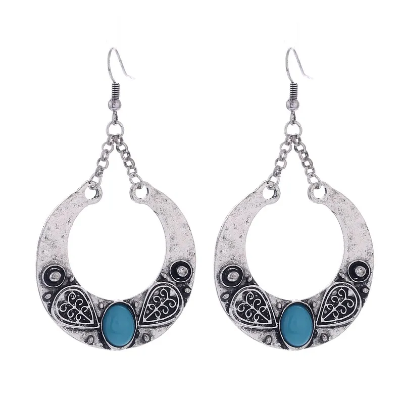 LOVBEAFAS 2018 Fashion Boho Big Drop Earrings For Women Jewelry Brinco Carved Vintage Tibetan Silver Bohemian Long Earrings 15