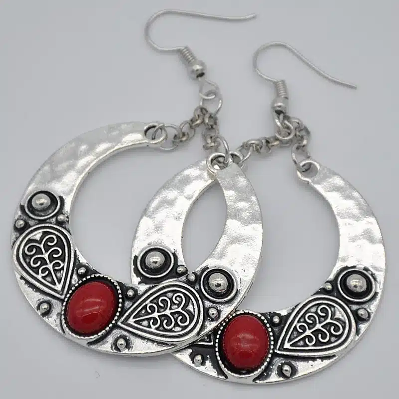 LOVBEAFAS 2018 Fashion Boho Big Drop Earrings For Women Jewelry Brinco Carved Vintage Tibetan Silver Bohemian Long Earrings 16