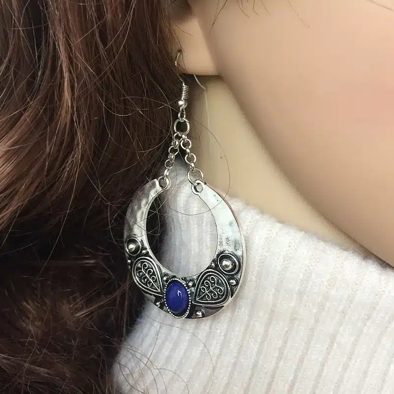LOVBEAFAS 2018 Fashion Boho Big Drop Earrings For Women Jewelry Brinco Carved Vintage Tibetan Silver Bohemian Long Earrings 20