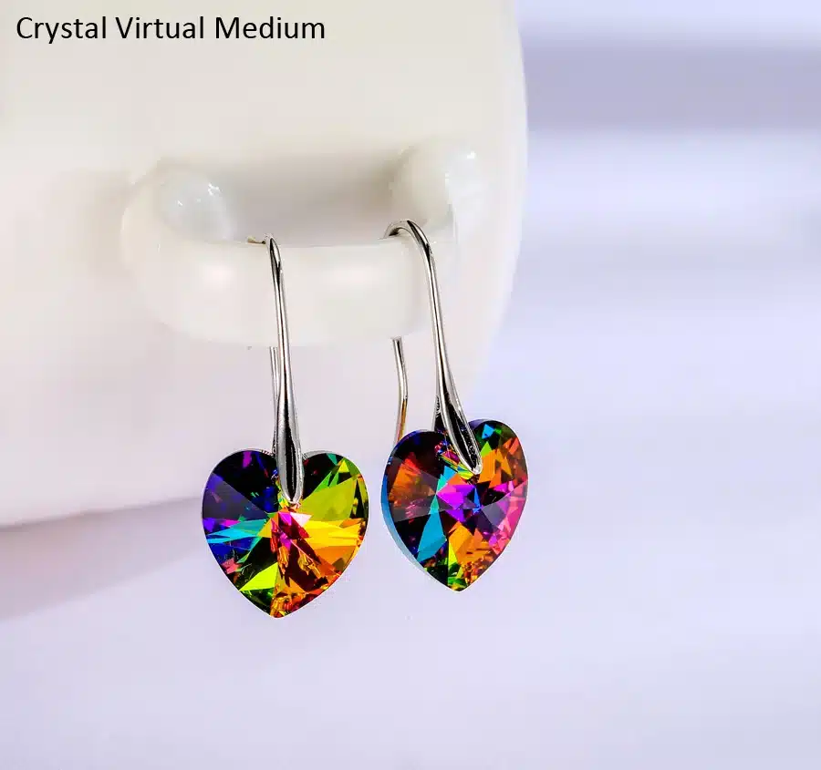 BAFFIN Crystal Heart Drop Earrings Made with SWAROVSKI ELEMENTS Silver Color Hanging Piercing For Women Best Friends Gift 8