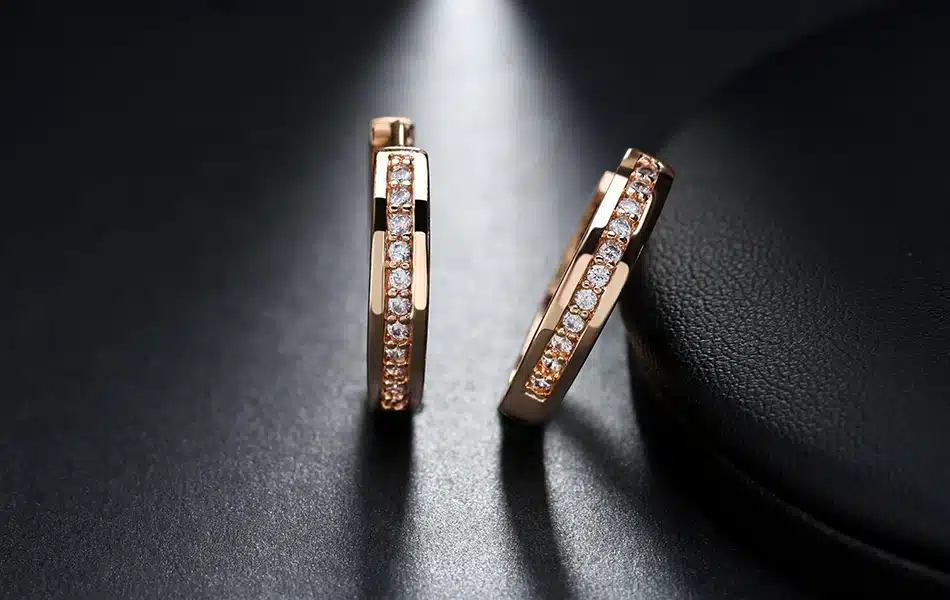 Effie Queen Cute Romantic Style Earrings Jewelry Gold -color Paved with AAA Cubic Zircon Stud Earrings for Women DDE34 17