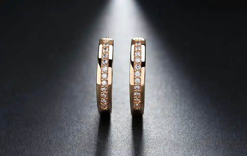 Effie Queen Cute Romantic Style Earrings Jewelry Gold -color Paved with AAA Cubic Zircon Stud Earrings for Women DDE34 18