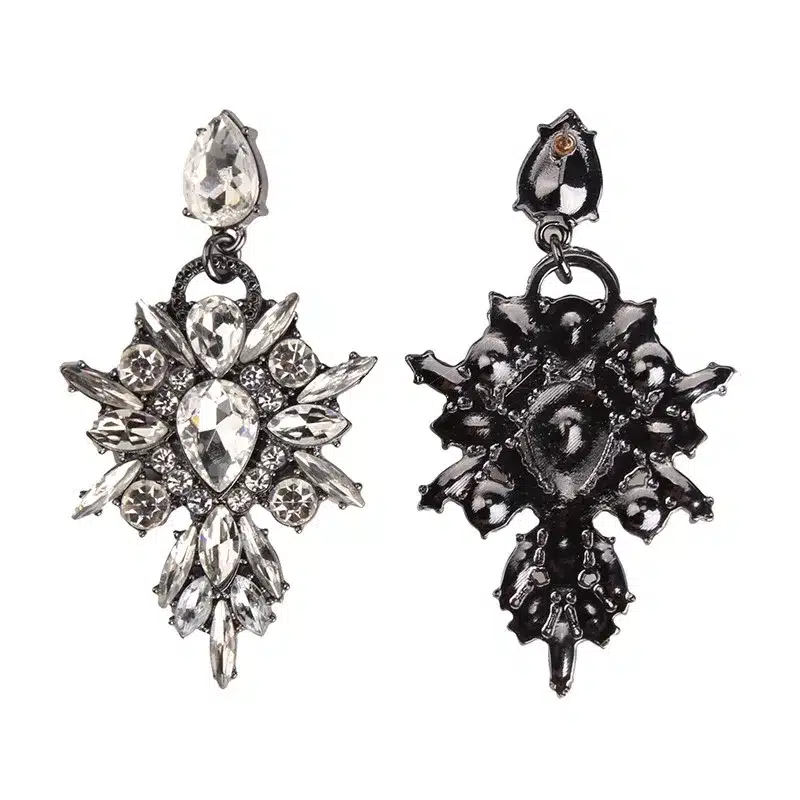 Best lady New Colorful Flower Big Brand Design Luxury Starburst Pendant Crystal Stud Earrings Gem Statement Earrings Jewelry 19