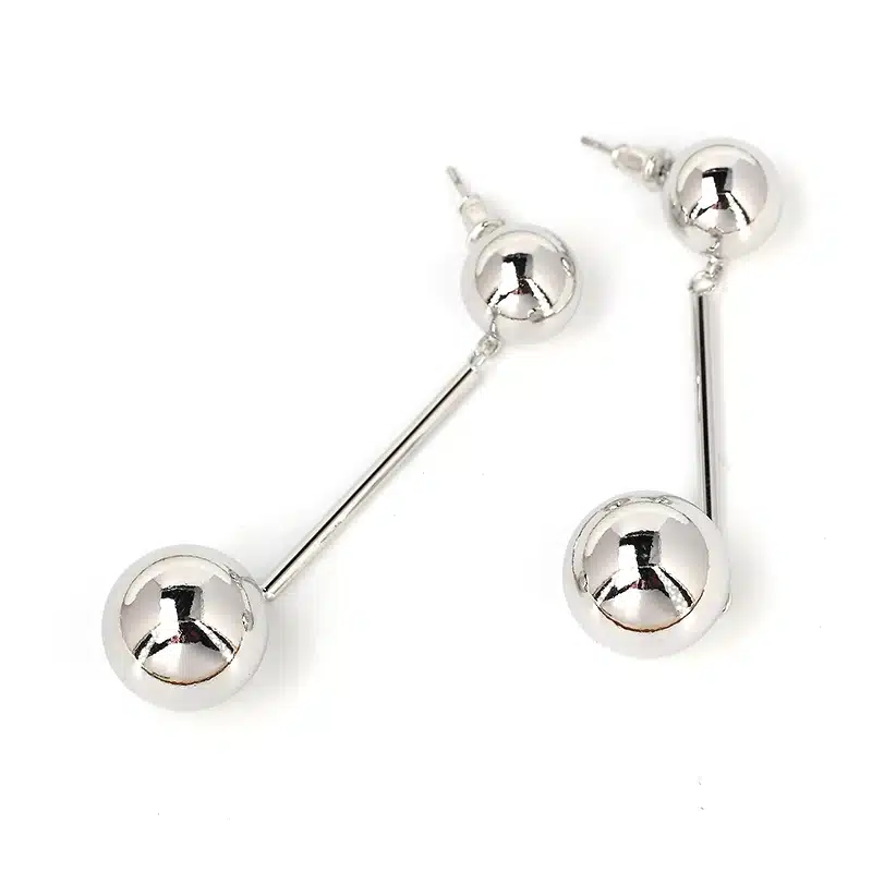 2017 Punk Style Big Metal Beads Earrings Long Drop Earrings Women Party Statement Hanging Dangle Earrings JURAN Fashion Jewelry 20