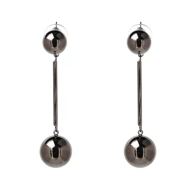 2017 Punk Style Big Metal Beads Earrings Long Drop Earrings Women Party Statement Hanging Dangle Earrings JURAN Fashion Jewelry 23