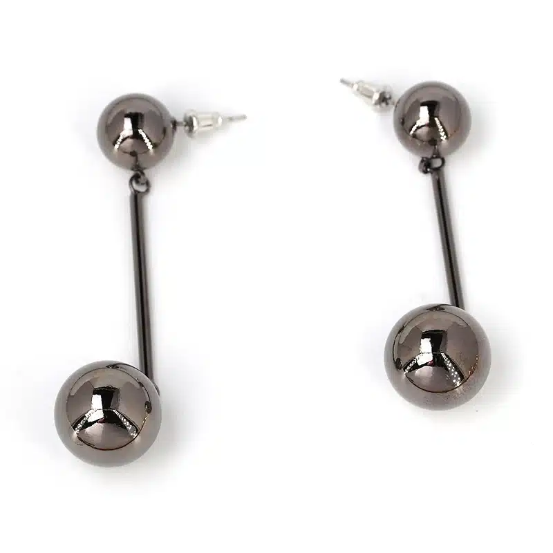 2017 Punk Style Big Metal Beads Earrings Long Drop Earrings Women Party Statement Hanging Dangle Earrings JURAN Fashion Jewelry 24