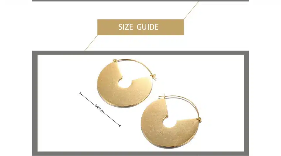 Enfashion Vintage Big Circle Dangle Earrings Matte Gold color Earings Drop Earrings For Women Long Earring Jewelry brinco 14