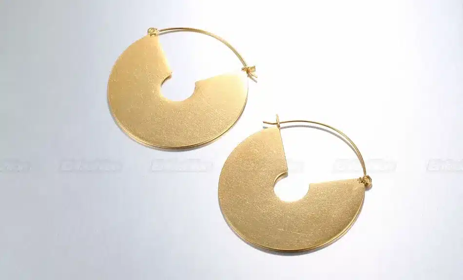 Enfashion Vintage Big Circle Dangle Earrings Matte Gold color Earings Drop Earrings For Women Long Earring Jewelry brinco 16