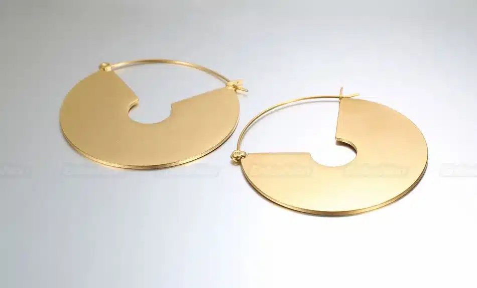 Enfashion Vintage Big Circle Dangle Earrings Matte Gold color Earings Drop Earrings For Women Long Earring Jewelry brinco 18