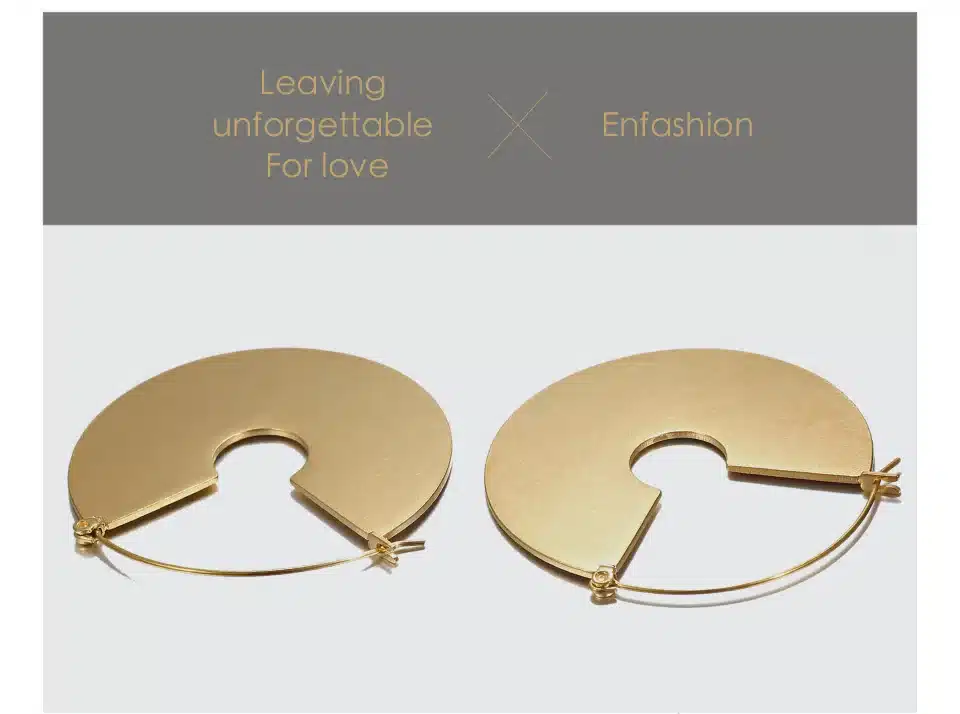 Enfashion Vintage Big Circle Dangle Earrings Matte Gold color Earings Drop Earrings For Women Long Earring Jewelry brinco 20