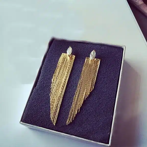 Statement tassel long earrings for women bijoux 2017 trendy fashion party jewelry wholesale gold-color cute gift 13