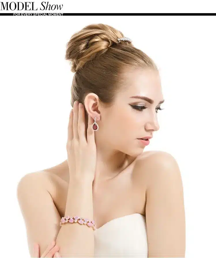 LUOTEEMI AAA Cubic Zirconia Classic Big Drop Crystal Earrings with Tiny CZ Luxury Bridal Wedding Earrings for Women Wholesale 26
