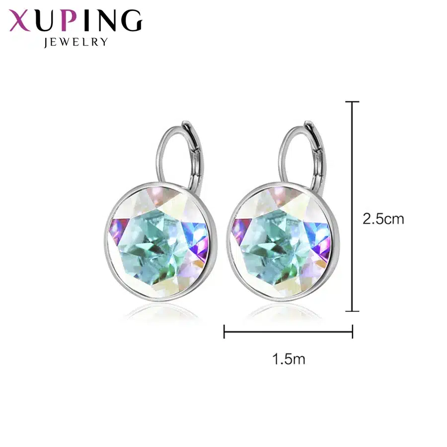 11.11 Deals Xuping Fashion Top Sale Crystals from Swarovski Colorful Earrings With Color Plated Charm for Women Gift XE2189 19
