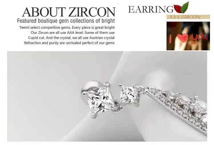 LUOTEEMI Brand Hot Selling Luxury Drop Earrings Withe Stones for Women AAA Cubic Zircon Wedding Bridal Dinner Brincos Jewelry 26