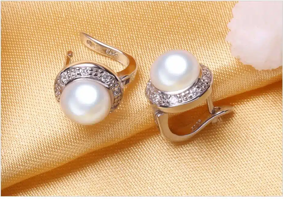 FENASY Pearl stud earrings, Pearl Jewelry with earrings for love,charms geometric bohemian earrings for women with gift box 12