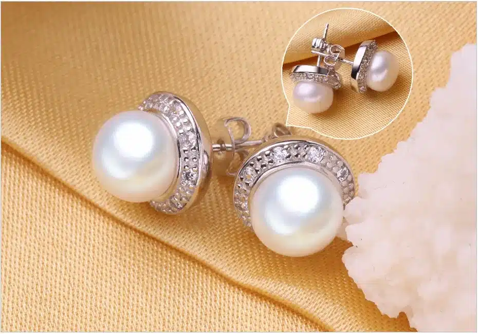 FENASY Pearl stud earrings, Pearl Jewelry with earrings for love,charms geometric bohemian earrings for women with gift box 13