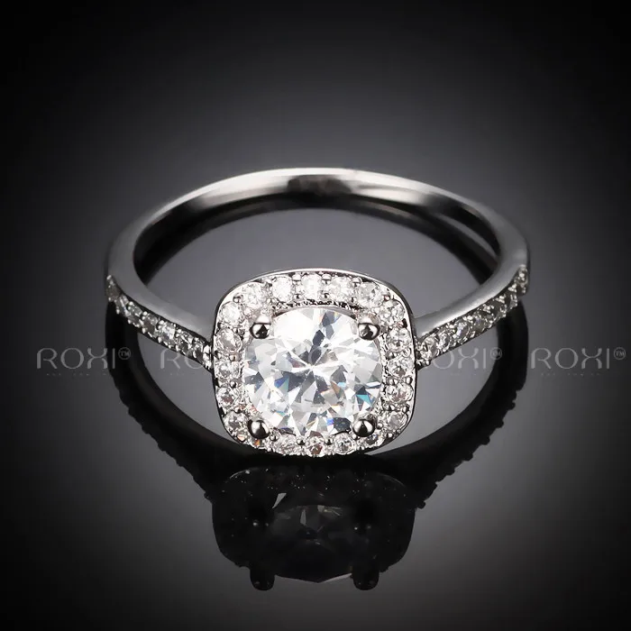 2017 ROXI Brand Anillos Fashion Jewelry Rings for Women White Rose Gold Color Zirconia Environmental Rhinestone Wedding Rings 12