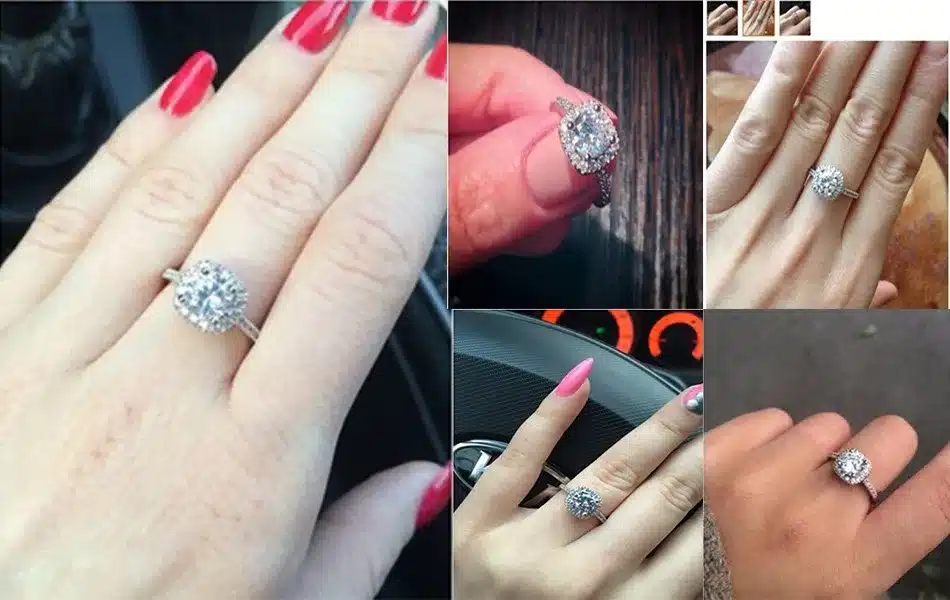 CC Jewelry Sterling-silver-jewelry Square Ring Engagement Wedding Rings for Women Vintage Anillo Bijoux Bague Fashion Anel CC035 13