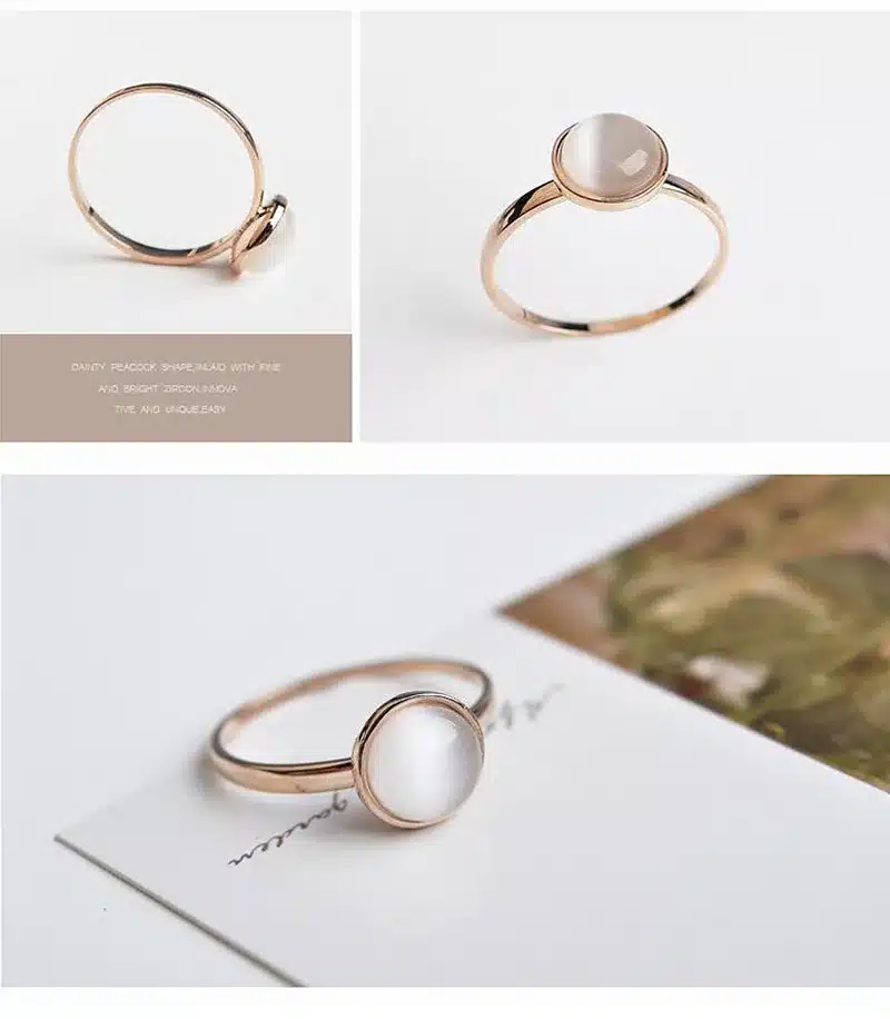 USTAR White stone Wedding Rings for women Jewelry Rose Gold color engagement Rings female Anel bijoux party gift top quality 33